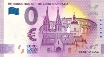 Guyane Française Billet 0 euro Souvenir - Introduction de l\'Euro en Croatie - Croatie 2022