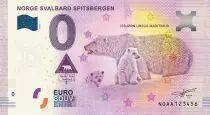 Guyane Fran&ccedil;aise Billet 0 Euro Souvenir - Ours Blanc - Svalbard Spitzberg - Norv&egrave;ge 2019