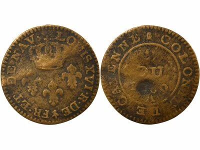 Guyane Fran�aise Cayenne, Louis XVI - 2 Sous - 1789 A Paris