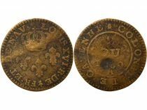 Guyane Fran&ccedil;aise Cayenne, Louis XVI - 2 Sous - 1789 A Paris