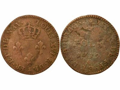 Guyane Fran�aise Cayenne, Louis XVI - 3 Sols - 1779 A Paris