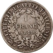 Guyane Française CERES ?- 1 FRANC ARGENT 1849 A PARIS