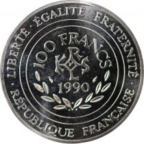 Guyane Française CHARLEMAGNE - ESSAI DE 100 FRANCS ARGENT 1990