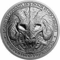 Guyane Fran&ccedil;aise Dragon of Death - 2 ONCES ARGENT BULLION