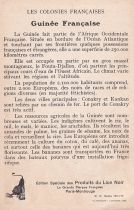 Guyane Française La Guinée - Carte illustrée des Colonies françaises - Édition Spéciale des Produits du Lion Noir - Cartophilie