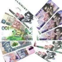 Guyane Fran&ccedil;aise LOT 10 &Eacute;chantillons de Billets De La Rue Giori S.A.