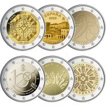 Guyane Française Lot 6 pièces de 2 euros commémoratives 2023