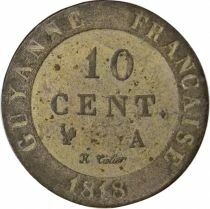 Guyane Fran&ccedil;aise Louis XVIII - 10 Centimes - 1818 A Paris