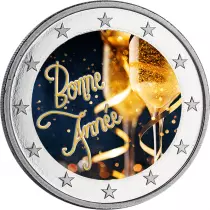 Guyane Fran&ccedil;aise Pochette cadeau Joyeuses F&ecirc;tes !\  - 2 X 2 Euros Couleur - Exclusivit&eacute; Emonnaies\ 