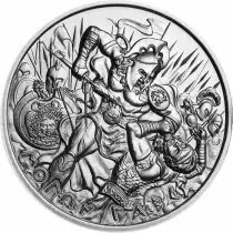 Guyane Fran&ccedil;aise Soldat grec en combat - 2 ONCES ARGENT BULLION