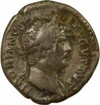 Hadrian - Silver Denarius, Pontifical Instruments - 125 / 128  Rome