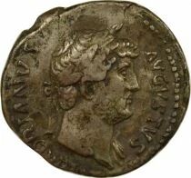 Hadrian - Silver Denarius, Seated Hercules - 126 Rome