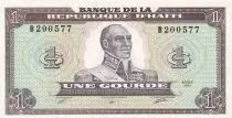Haiti 1 Gourde - Toussaint L\'Ouverture - Arms - 1989 - Serial letter B