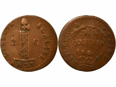 Ha�ti 2 Centimes - An 37 / 1840