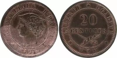 Hait� 5 Centimes - J.C. Duvalier - 1975