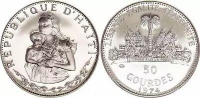 Ha�ti 50 gourdes, Femme et enfant - 1974