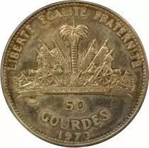 Haiti 50 Silver Gourdes, The Mermaid - 1973 Ottawa