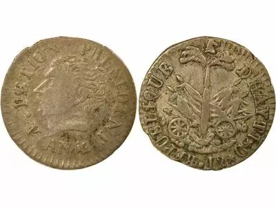 Haiti Alexandre P�tion - 12 Silver Centimes - Year 14