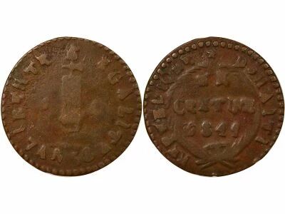 Haiti Centime, with Fasces - 1841 / Year 38