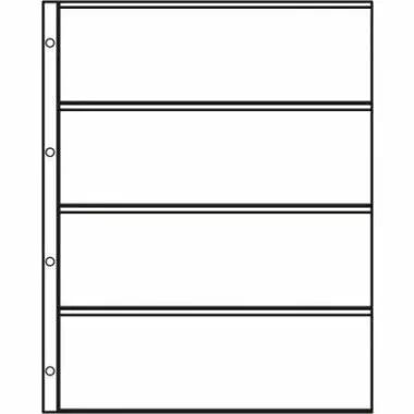 HARTBERGER 4-division sheets for banknotes up to 226 x 73 mm