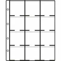 HARTBERGER sheets for 12 coin cases 50 x 50 mm
