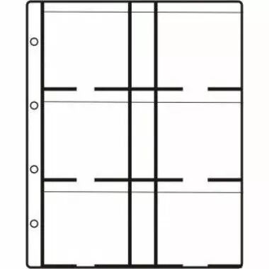 HARTBERGER sheets for 6 coin cases 67 x 67 mm