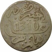 Hassan I - Silver Dirham - 1310 AH (1892 / 1893) Paris