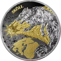 Hati & Sk&ouml;ll - 2 X 5 Marks Silver Ruth&eacute;nium-Gold Germania 2024 (Ragnar&ouml;k)