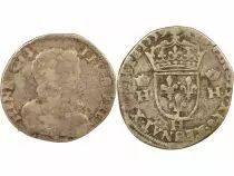 Henri II - Silver Teston, in the name of Henri II, Type 1 - 1559 H La Rochelle