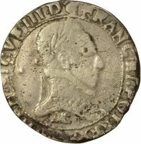 Henri III - 1/2 Silver Franc, with Flat Collar - 1587 M Toulouse