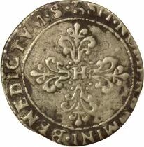 Henri III - 1/2 Silver Franc, with Flat Collar - 1587 M Toulouse