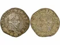 Henri III - 1/2 Silver Franc with Flat Collar - 1587 G Poitiers