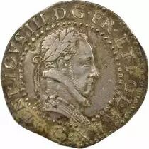 Henri III - 1/2 Silver Franc with Flat Collar - 1587 G Poitiers