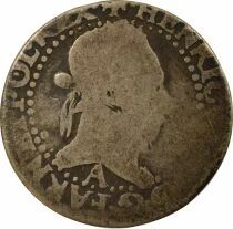 Henri III - 1/4 Silver Franc, with Flat Collar - 1577 / 1578 A Paris