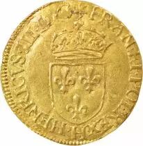 Henri III - Gold Ecu with Sun - 1578 H La Rochelle