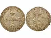 Henri III of Navarre ? 1/4 Silver Ecu - 1584 Pau