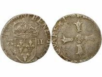 Henri IV -  1/4 Silver Ecu, 2nd Type - 1600 H La Rochelle
