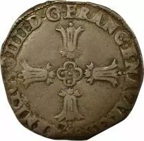 Henri IV - 1/4 Silver Ecu, 2nd Type - 1596 L Bayonne
