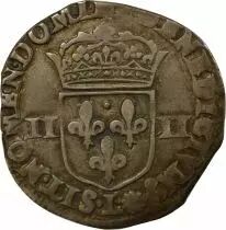 Henri IV - 1/4 Silver Ecu, 2nd Type - 1596 L Bayonne