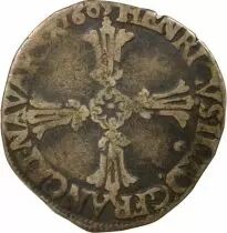 Henri IV - 1/4 Silver Ecu, 2nd Type - 1605 9 Rennes