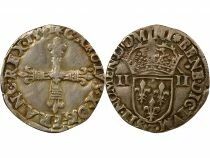 Henri IV - 1/4 Silver Ecu, in the name of Charles X - 1591 T Nantes