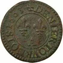 Henri IV - Denier Tournois, Type 1 - 1603 A Paris
