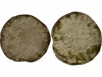 Henri IV - Douzain with Two Crowned H - 1593 Clermont Ferrand