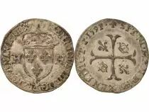 Henri IV - Douzain with Two H - 1591 C Saint L&ocirc;