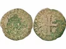 Henri IV - Douzain with Two H, 3rd Type - 1596 L Bayonne