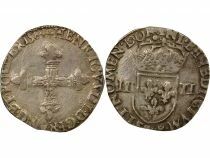 Henry III - 1/4 Silver Ecu - 1584 9 Rennes