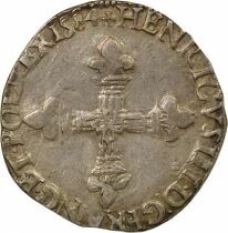 Henry III - 1/4 Silver Ecu - 1584 9 Rennes
