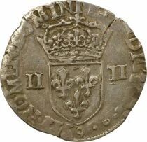 Henry III - 1/4 Silver Ecu - 1585 9 Rennes