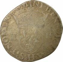 Henry III - 1/4 Silver Ecu - 1585 H La Rochelle