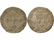 Henry III - 1/4 Silver Ecu - 1586 9 Rennes